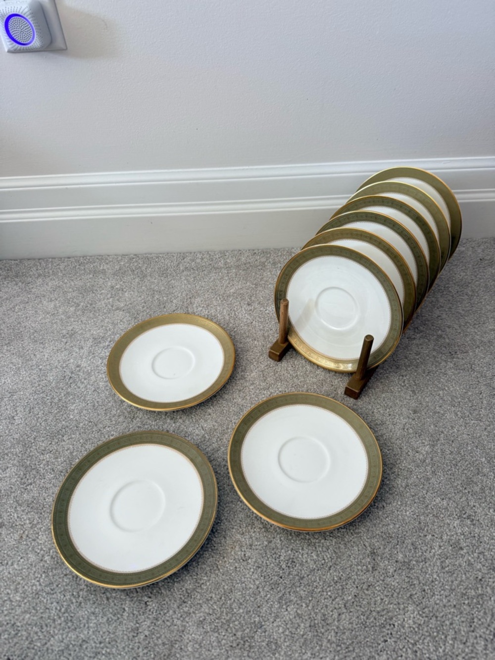 Royal doulton belvedere set of 9 saucers